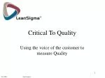 Critical To Quality - slide 1