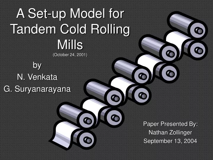 a set up model for tandem cold rolling mills october 24 2001