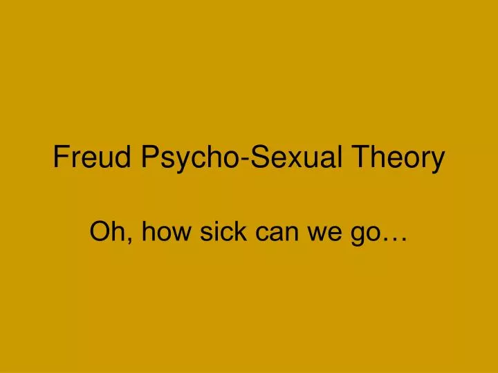 freud psycho sexual theory