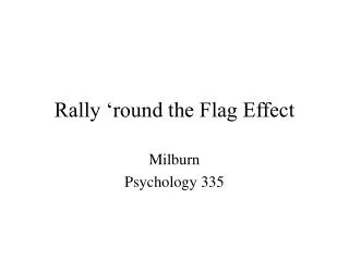 Rally ‘round the Flag Effect
