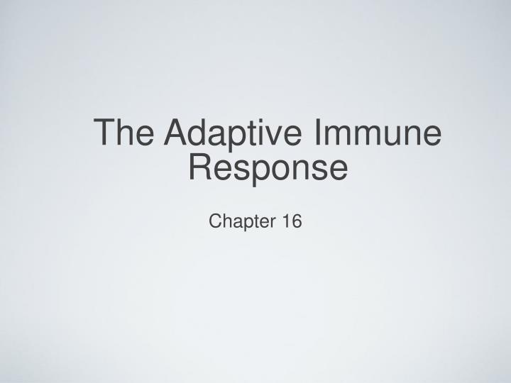 the adaptive immune response