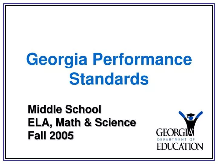 georgia performance standards