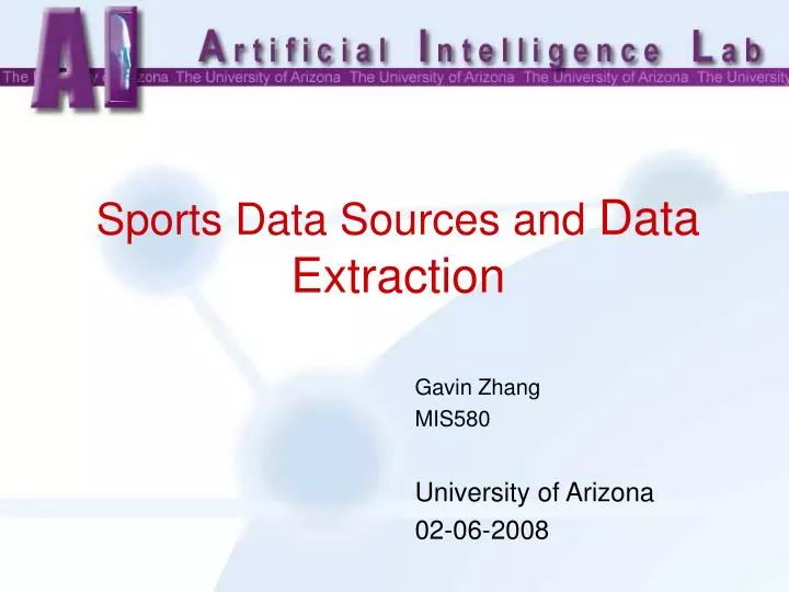 sports data sources and d ata e xtraction