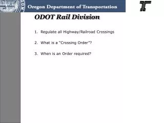 ODOT Rail Division