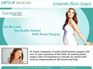 Breast Augmentation Denver By Dr.Frank Campanile