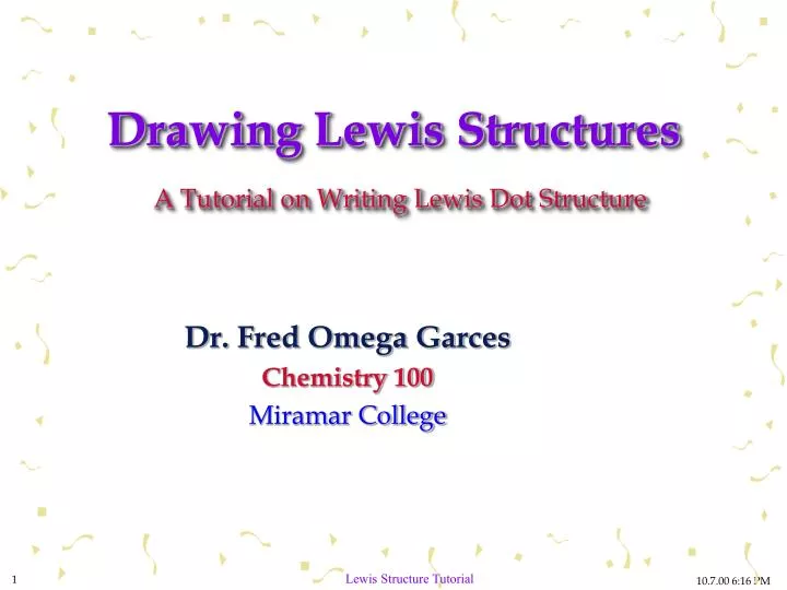 drawing lewis structures a tutorial on writing lewis dot structure