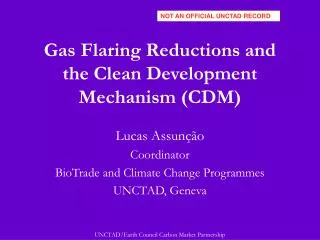 Gas Flaring Reductions and the Clean Development Mechanism (CDM)