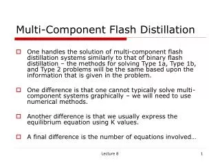 Multi-Component Flash Distillation