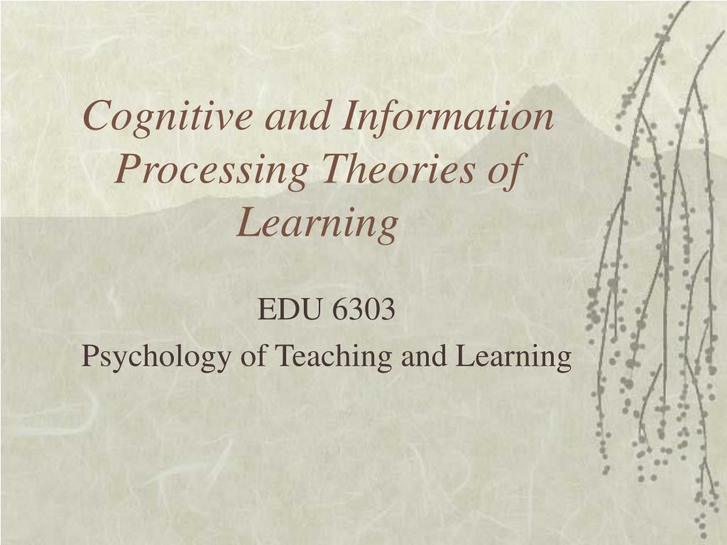 PPT - Cognitive and Information Processing Theories of Learning ...
