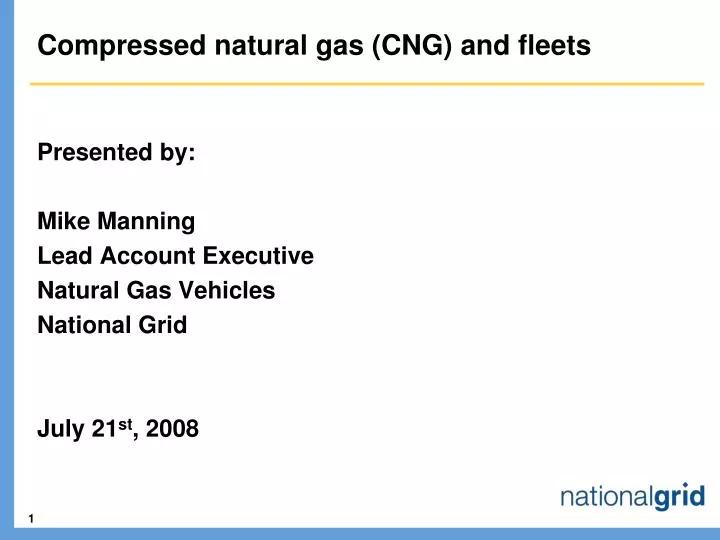 compressed natural gas cng and fleets