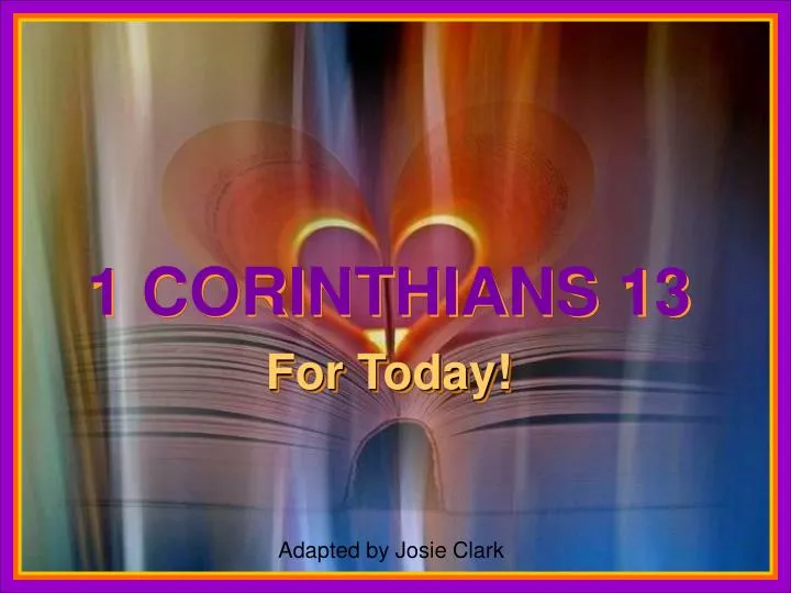 1 corinthians 13 for today