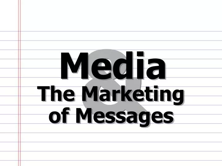 the marketing of messages