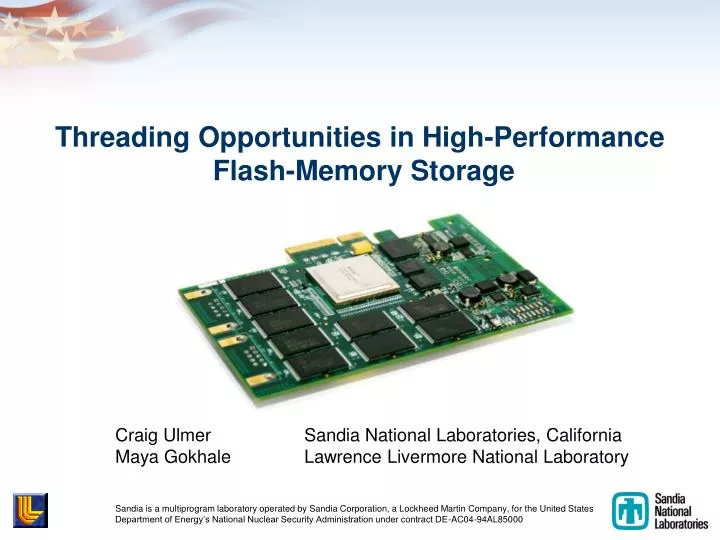 threading opportunities in high performance flash memory storage