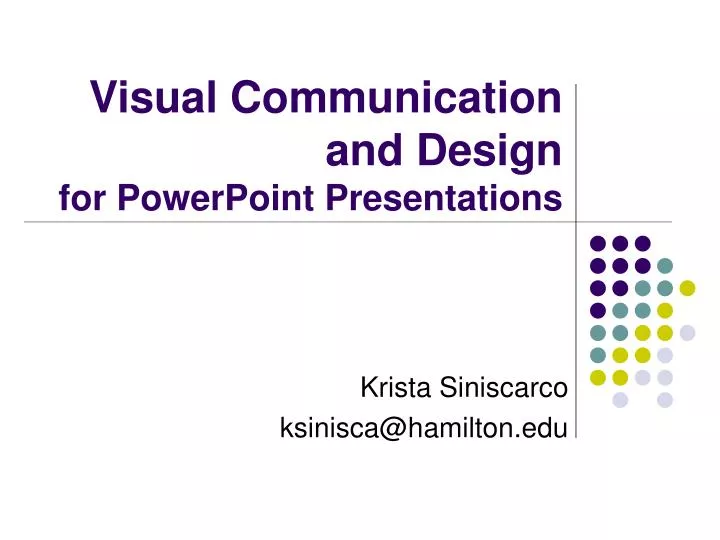 visual communication and design for powerpoint presentations