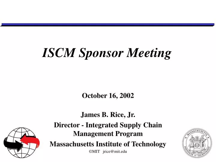 iscm sponsor meeting