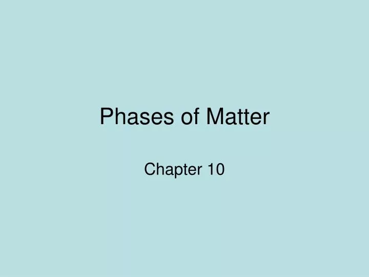 phases of matter