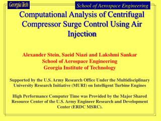 Computational Analysis of Centrifugal Compressor Surge Control Using Air Injection
