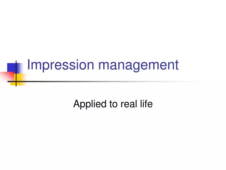 impression management