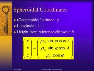 Spheroidal Coordinates
