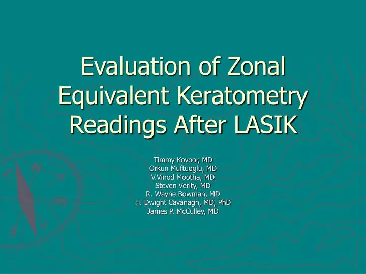 evaluation of zonal equivalent keratometry readings after lasik