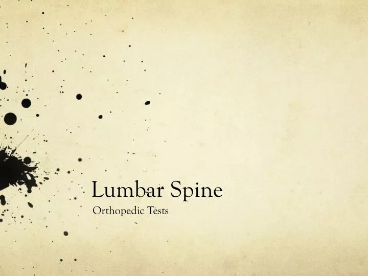 lumbar spine