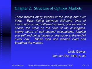 Chapter 2: Structure of Options Markets