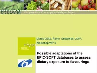 Possible adaptations of the EPIC-SOFT databases to assess dietary exposure to flavourings
