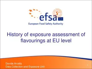 History of exposure assessment of flavourings at EU level