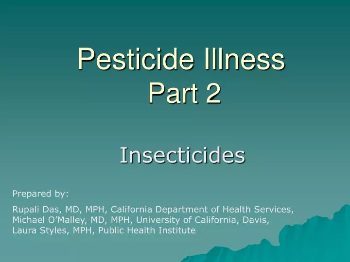 pesticide illness part 2