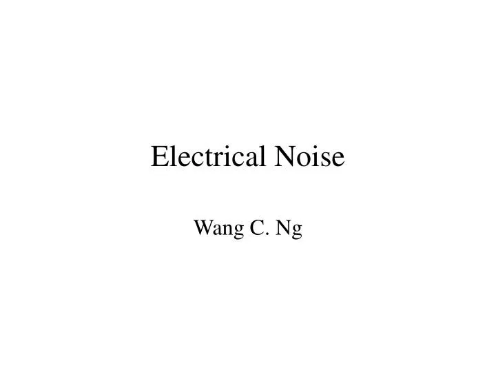 electrical noise