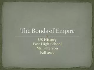 The Bonds of Empire