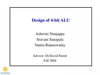 Design of 4-bit ALU