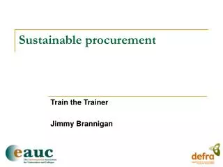 Sustainable procurement