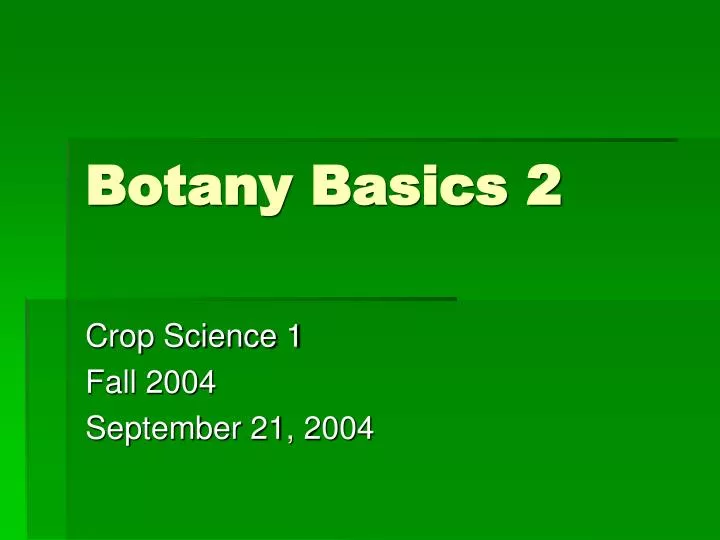 botany basics 2