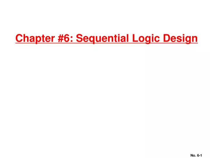 chapter 6 sequential logic design