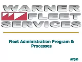fleet administration program processes
