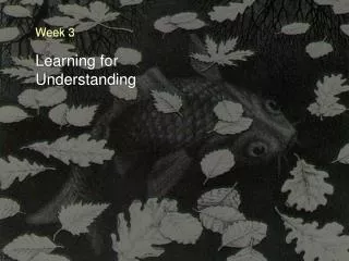 Learning for Understanding