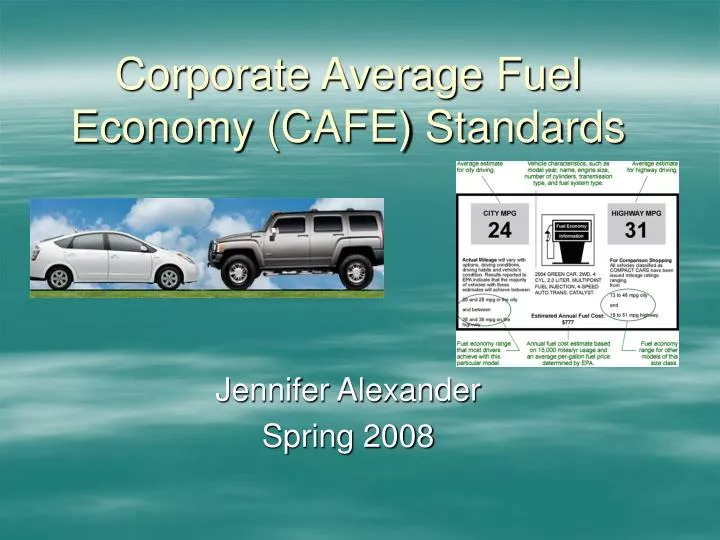 corporate average fuel economy cafe standards
