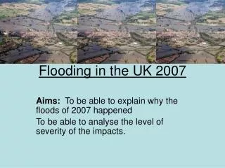Flooding in the UK 2007