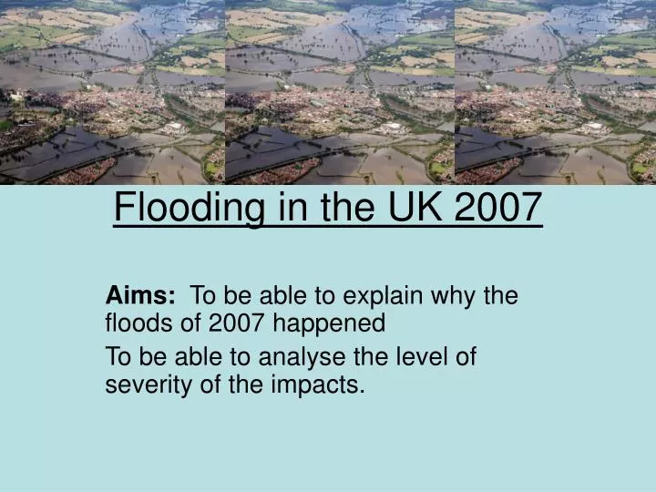 flooding in the uk 2007