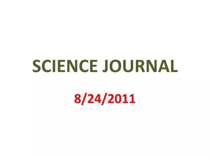 science journal