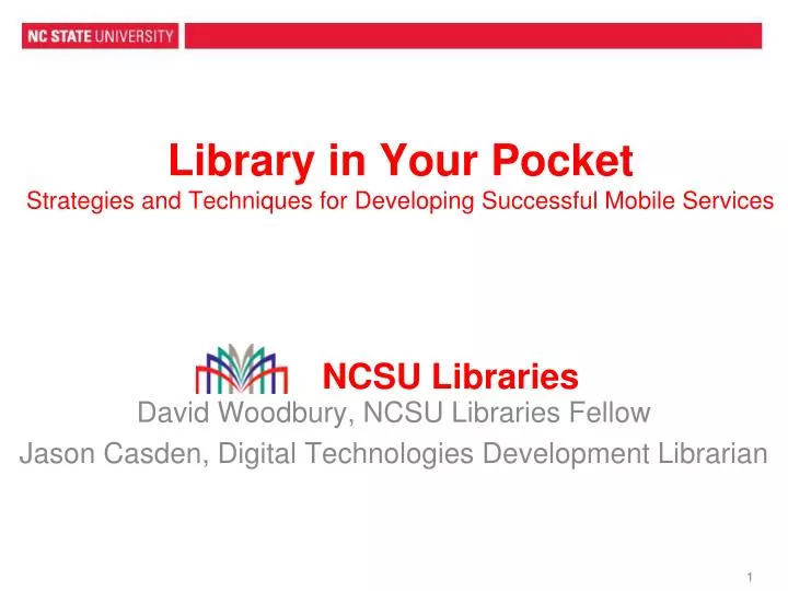 library in your pocket strategies and techniques for developing successful mobile services