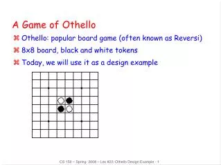 A Game of Othello