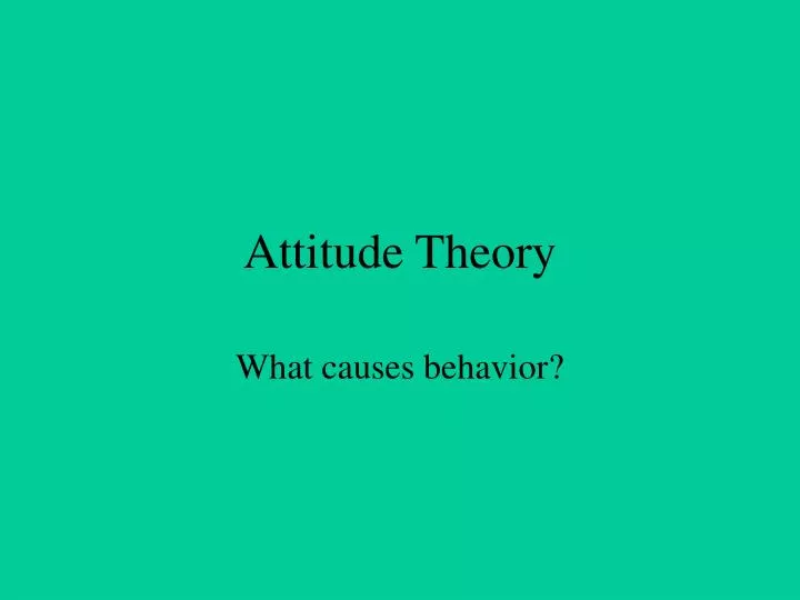 attitude theory