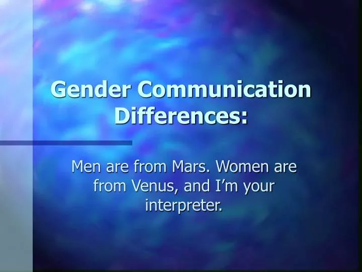 gender communication differences