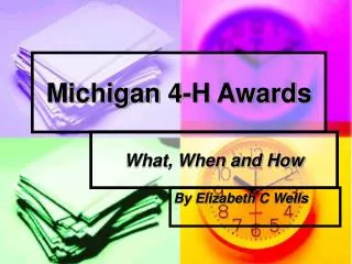Michigan 4-H Awards