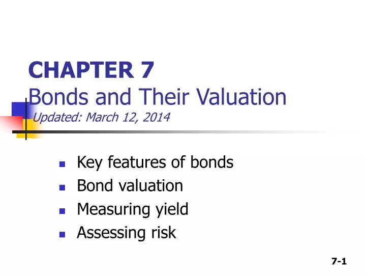 chapter 7 bonds and their valuation updated march 12 2014