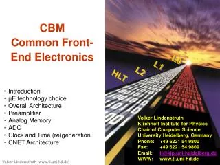 CBM Common Front-End Electronics