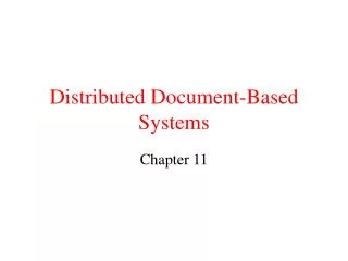 distributed document based systems