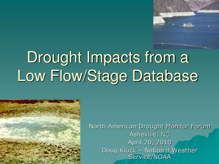 drought impacts from a low flow stage database